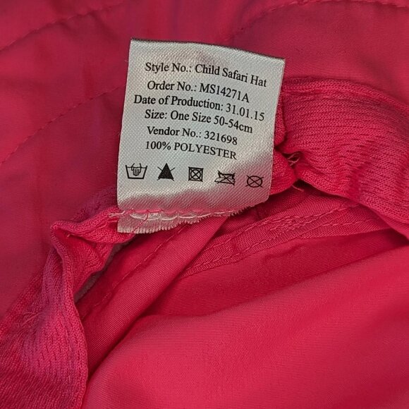 Sun Protection Zone Spring Summer Kids 50+ SPF UV Protection Pink Floral Hat - Picture 3 of 8